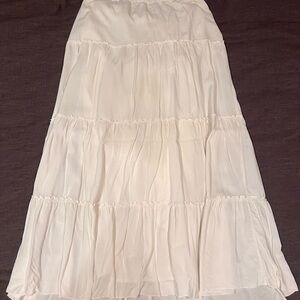 PacSun White Tiered Maxi Skirt